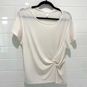 Leith drapey knot front tee